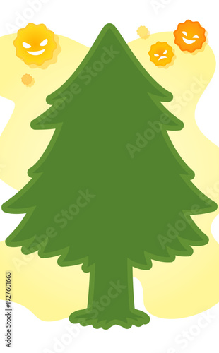 スギの木型のフレーム4_縦