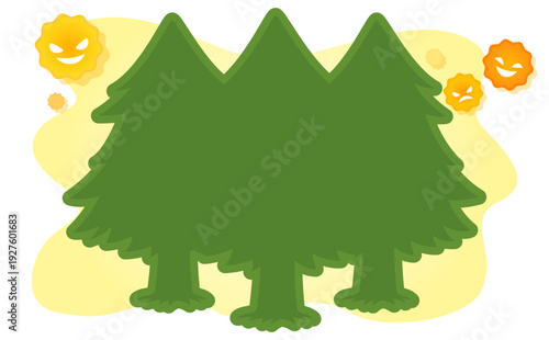 スギの木型のフレーム4_横