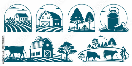 A diverse collection of iconic structures and natural wonders from around the world Vector