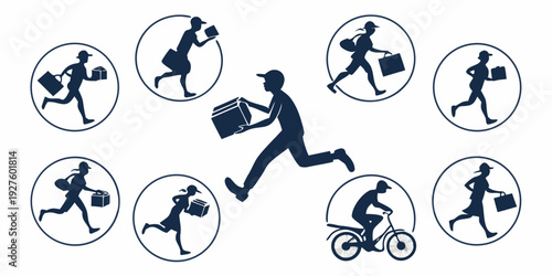 Diverse individuals engaging in various sports activities with a focus on accessibility. Vector