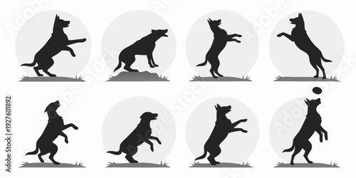 A sequence of images showing a person performing a dynamic dance move Vector
