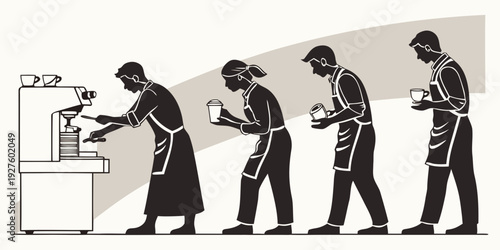 Foto Evolution of communication from letters to smartphones in the 21st century Vecto