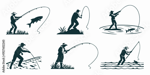 Illustrations of various yoga poses demonstrating flexibility and balance. Vector