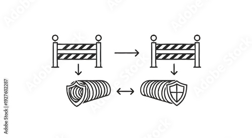 Conceptual illustration of security and protection transformation.