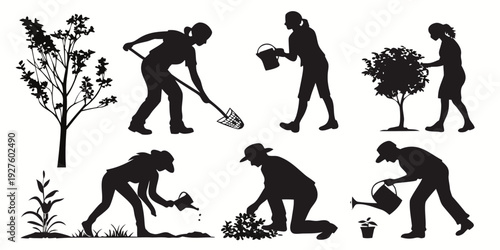Illustration of the evolution of humans from apes to modern farmers Vector