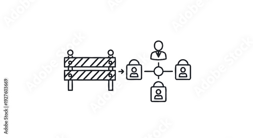 Conceptual illustration of access control and network security.