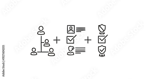 Conceptual illustration of team building and verification process.