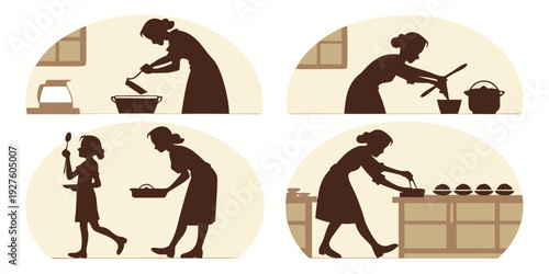 Ancient egyptian art depicts various daily life activities and rituals Vector