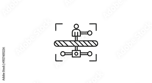 Conceptual Icon of a Person Under Pressure or Stress.