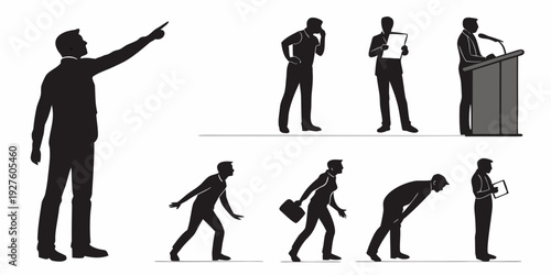 Evolution of human posture and movement from ancient times to modern day Vector
