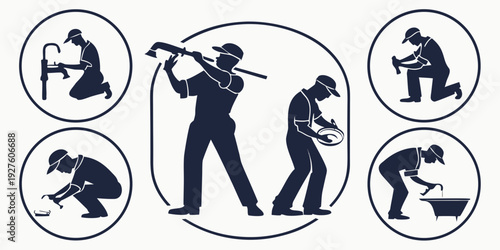 Illustration of various activities involving the use of binoculars Vector