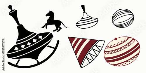 A collection of various sports equipment including a baseball bat, ball, and a tennis racket. Vector