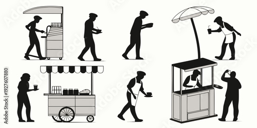 Illustration of various people engaging in different activities and occupations Vector