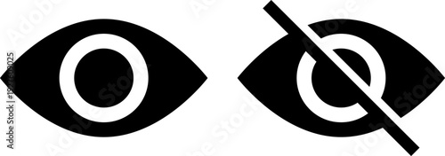 パスワードの表示と非表示を表す目のアイコン