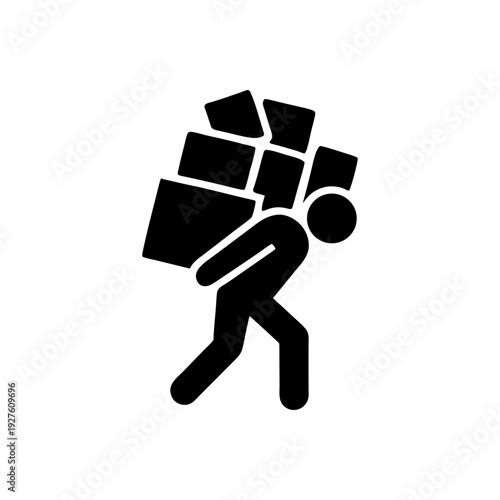 Burdened Delivery Task Cargo Icon
