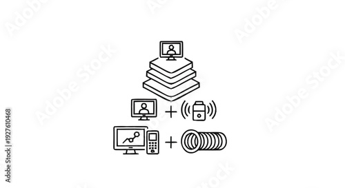 Conceptual illustration of technology and data flow.