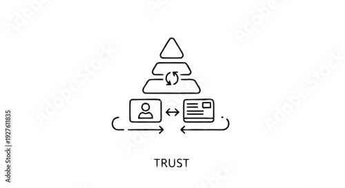 Conceptual illustration of trust and connection between people and systems.