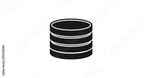 Black Cylindrical Object with White Stripes.