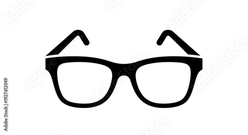 Black Framed Eyeglasses with Clear Lenses.