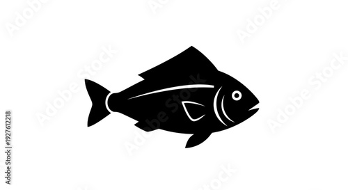 Black Silhouette of a Fish.