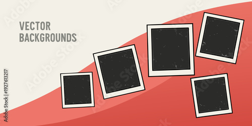 Outdoor backyard with modern black folding chairs and fire pit Vector