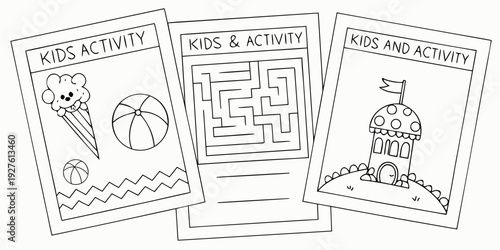 A whimsical illustration of a wizard casting a spell with magical creatures and objects Vector