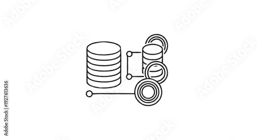 Database Icon Representing Data Storage and Connectivity.