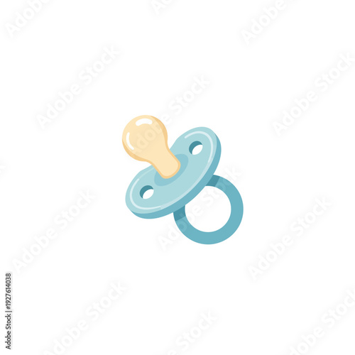 Adorable Baby Pacifier with Beige Nipple - Cute Infant Soother Icon