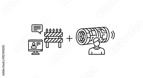 Conceptual Illustration of Online Learning and Mental Health Challenges.