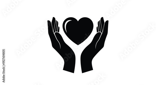 Hands cradling a heart shape a symbol of care and protection