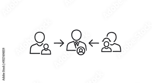 Conceptual Iconography of Social Connections and Networking.