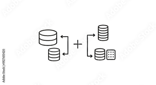 Database Migration and Data Synchronization Concept.