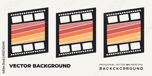A series of three images showing a before and after comparison of a room's background. Vector