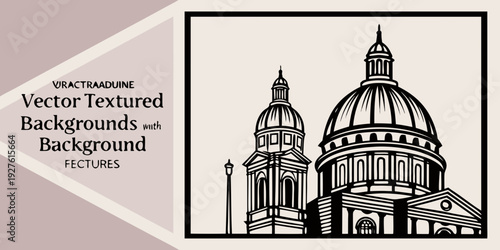 Historic university of texas at austin main building with towering architecture Vector