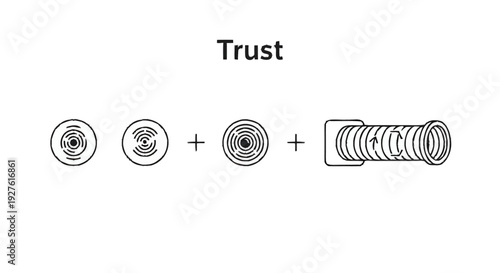 Conceptual illustration of trust building through connection and collaboration.