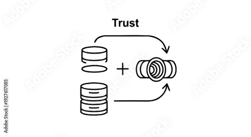 Conceptual illustration of trust in data and technology integration.