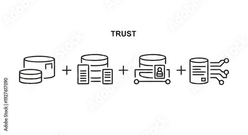 Conceptual illustration of trust in data and technology systems.