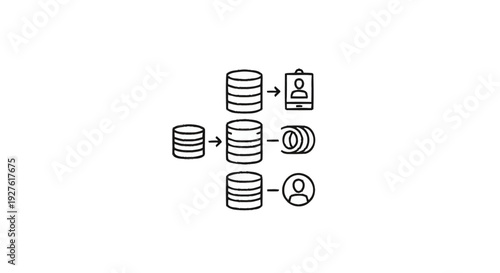 Database Management and Data Processing Flow Diagram.