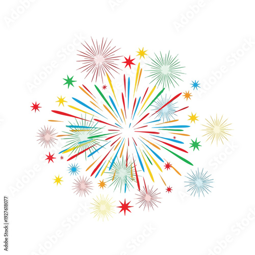 Colorful Fireworks Display Celebrating Special Occasion or Holiday