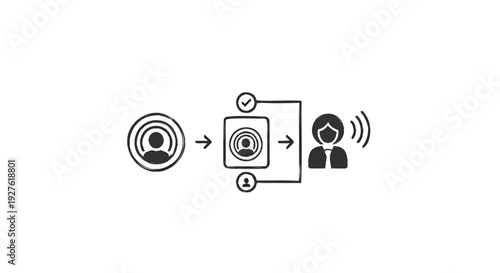 Conceptual illustration of communication and information flow.
