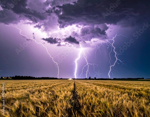  lightning in the field, lightning over the field, lightning in the storm, wheat field at sunset, wheat field and dramatic sky, lightning in the night, lightning over the city