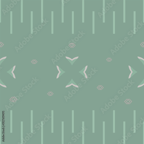 Subtle green geometric fabric seamless pattern, soft pastel minimal scandinavian texture, decoration design, fabric textile, home decor