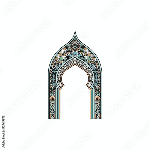 Intricate Artistic Arch Design with Traditional Patterns for Decor and Architecture