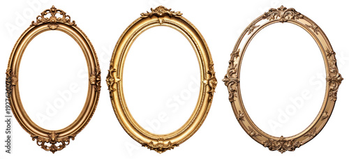 PNG Elegant vintage ornate frames, transparent background
