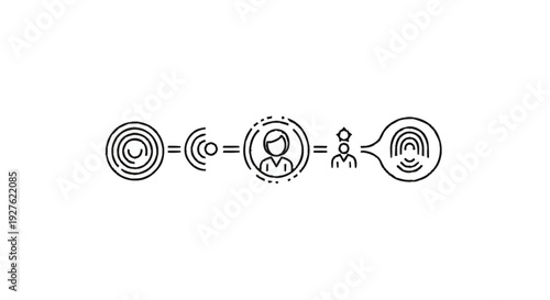 Conceptual illustration of personal data identification and security.