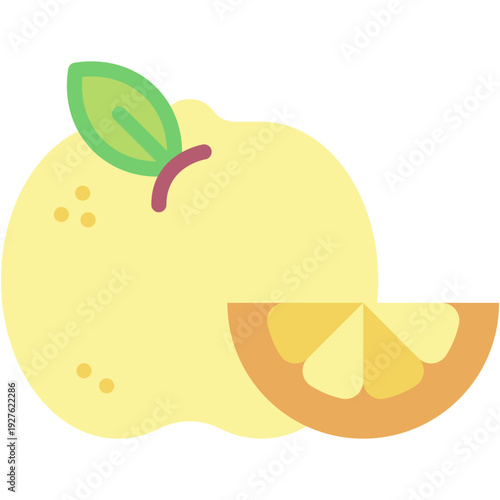 Mandarin Fruit Vector Icon Fresh Citrus and Nutrition