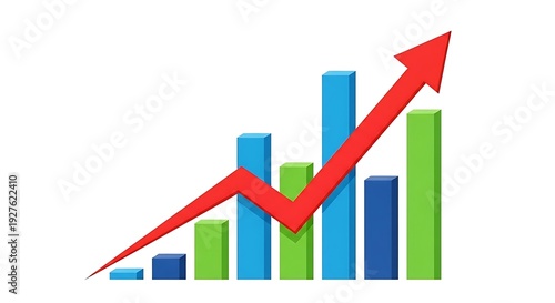 Dynamic Rising Bar Chart Symbolizing Business Growth and Performance. Free Download Dynamic Rising Bar Chart Symbolizing Business Growth and Performance. - GFXLoad