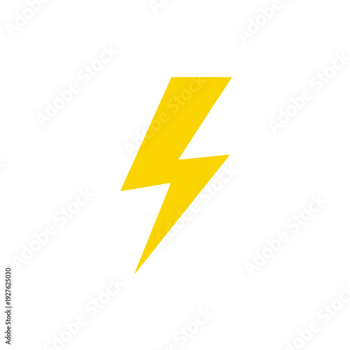 Free Download Yellow lightning bolt icon on a clean white background for design. - GFXLoad