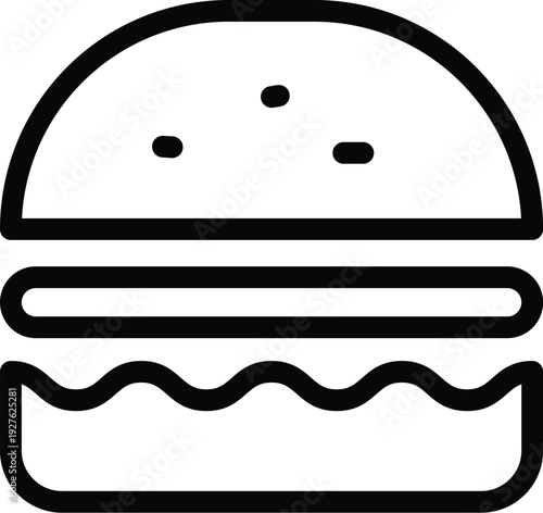 Food and drink web icons in line style. Meal, restaurant, dishes, fruits, fastfood, burger, pizza, coffee, sandwich, collection. Vector illustration.