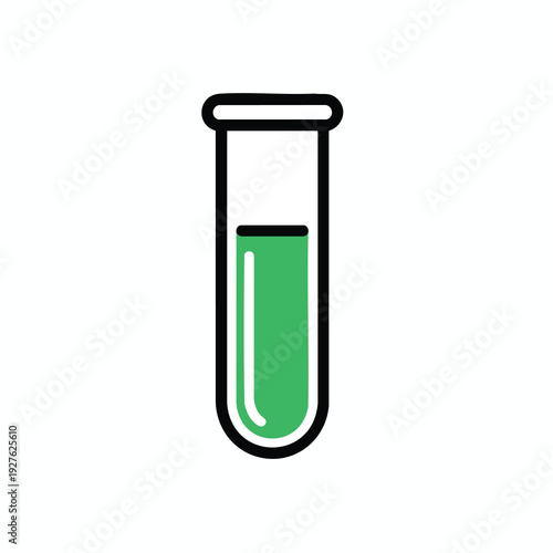 Modern Scientific Test Tube with Green Liquid for Laboratory Use